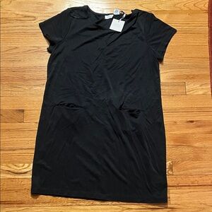 NWT Sigrid Olsen Modal/Polyester dress- black- size large